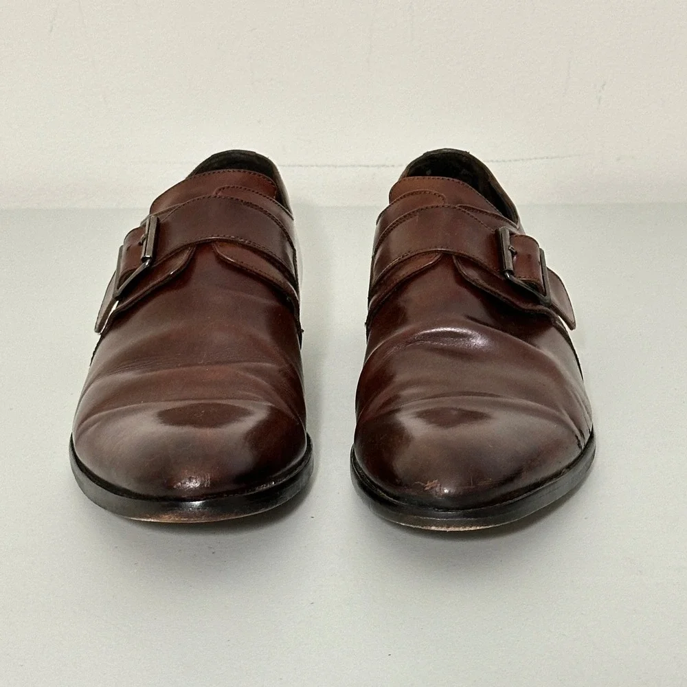 To Boot NY Adam Derrick Mens Shoes 10 Brown Leather Single Monk Strap Classic